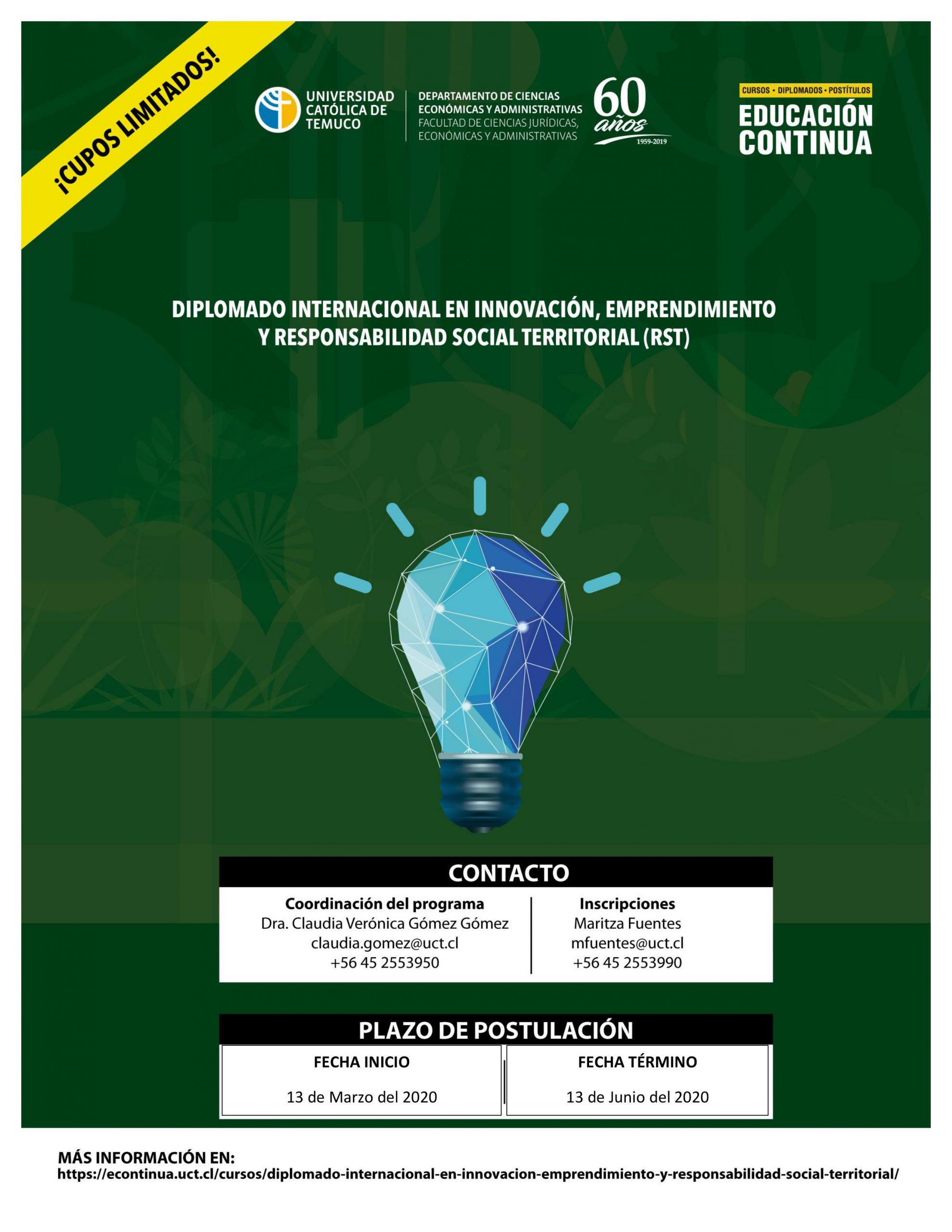 DIPLOMADO INTERNACIONAL EN INNOVACIÓN, EMPRENDIMIENTO Y RESPONSABILIDAD SOCIAL TERRITORIAL (RST)