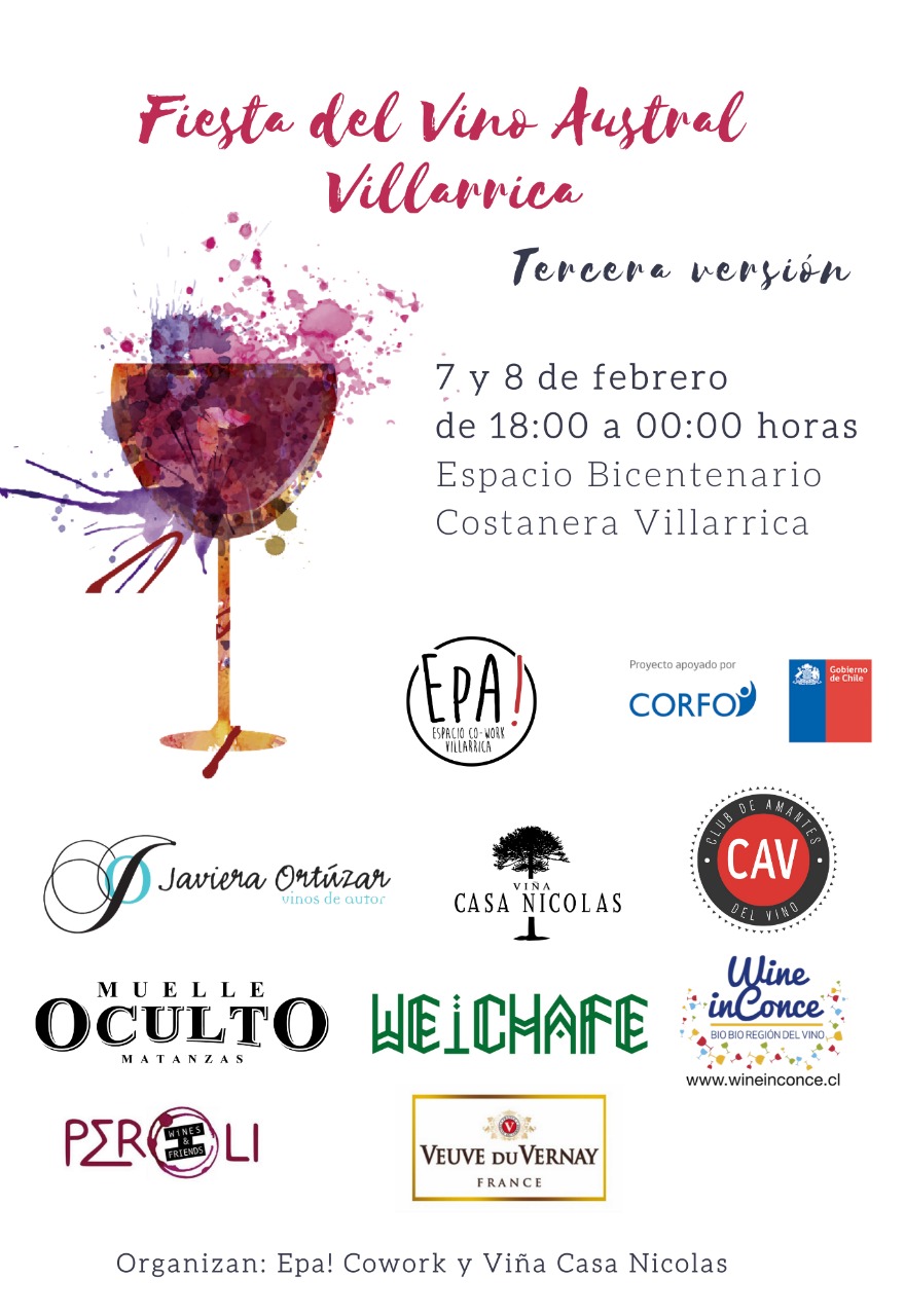 Tercera Versión de la Fiesta del Vino Austral en Villarrica